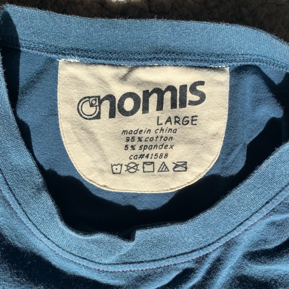 NOMIS snowboarding blue side logo T-shirt size L - Picture 3 of 7
